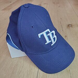 New Era Tampa Bay Rays TB Fitted Hat Cap MLB Batting Practice Medium / Large EUC